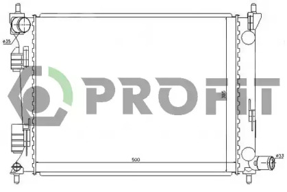 Радиатор, охлаждение двигателя PROFIT PR 1804A6